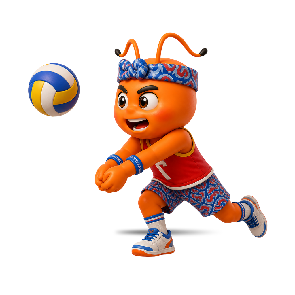 Ilustrasi Cabor Bola Voli Indoor