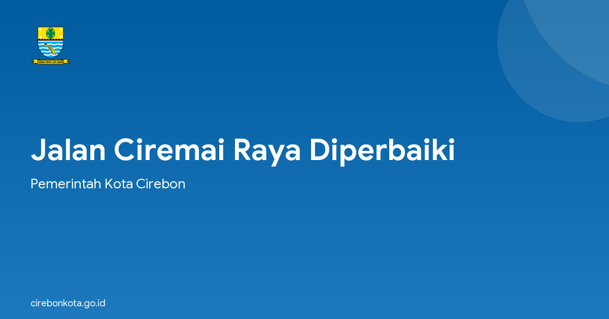 Jalan Ciremai Raya Diperbaiki