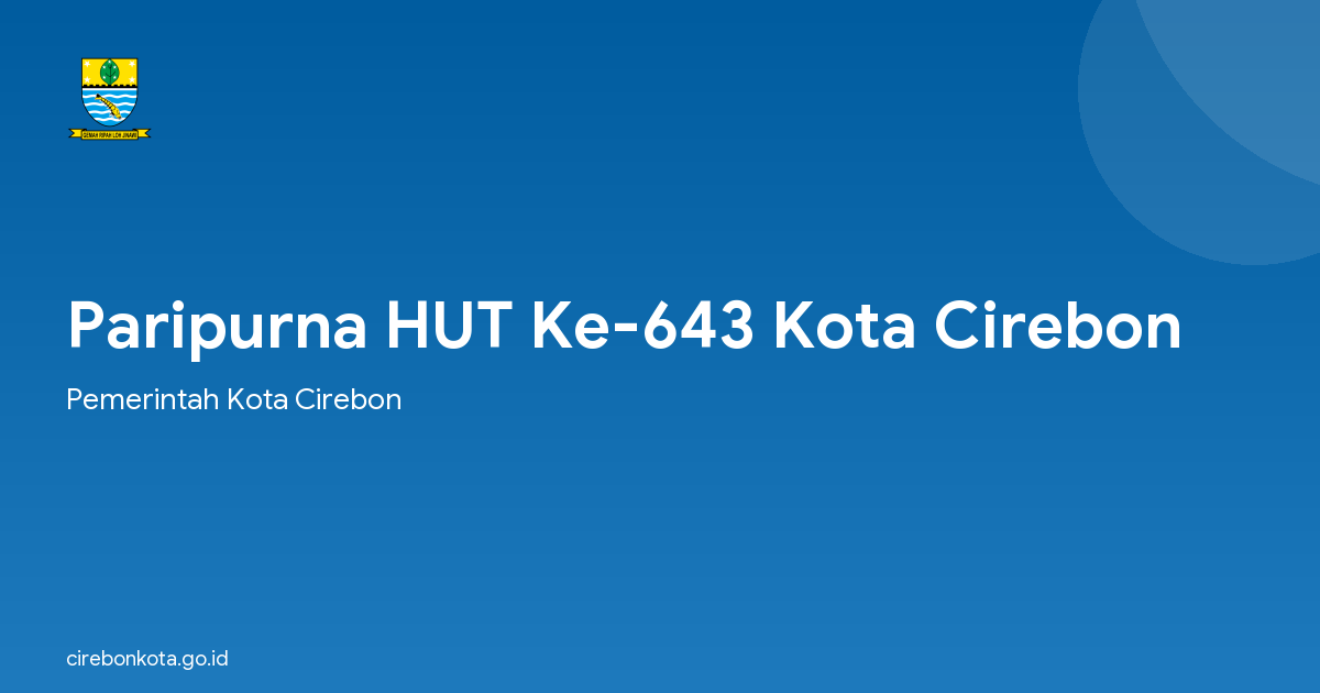 Paripurna HUT Ke-643 Kota Cirebon