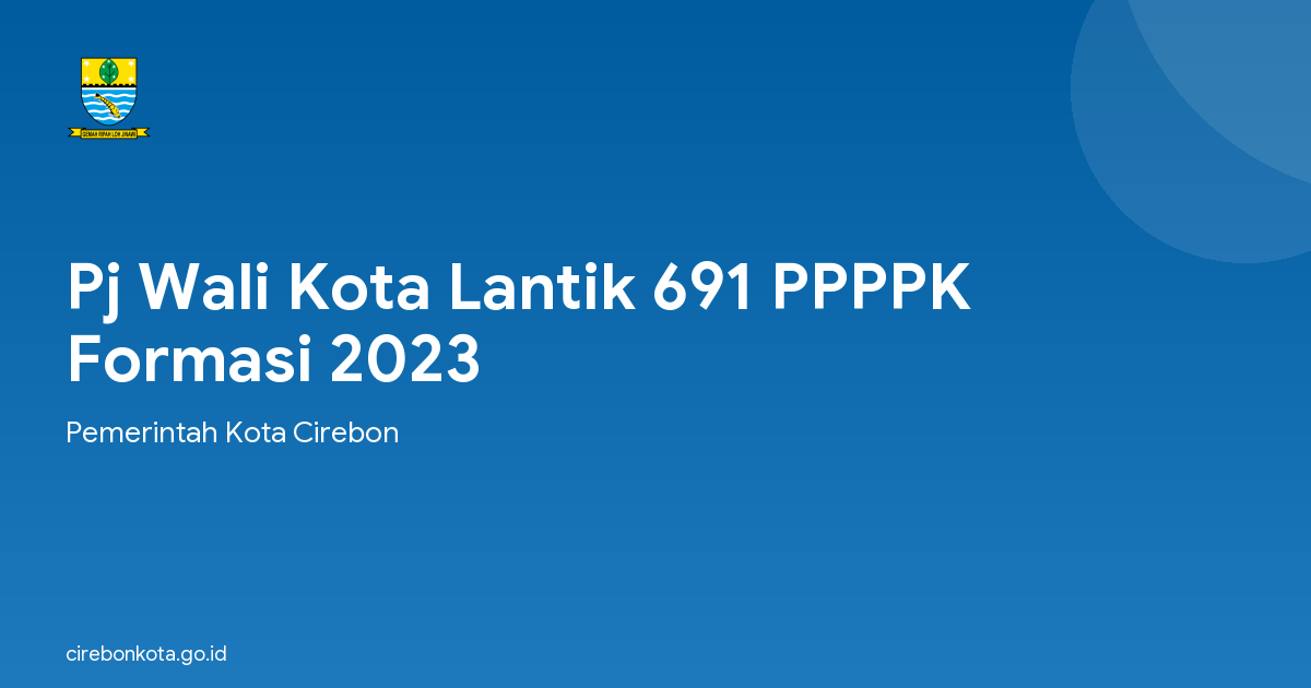 Pj Wali Kota Lantik 691 PPPPK Formasi 2023