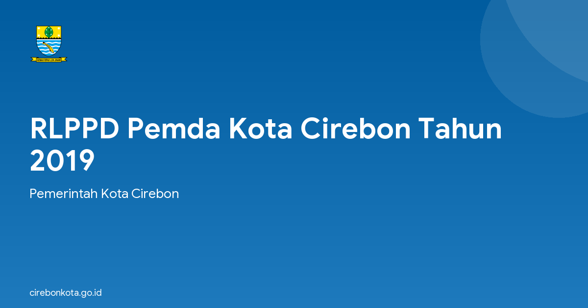 RLPPD Pemda Kota Cirebon Tahun 2019