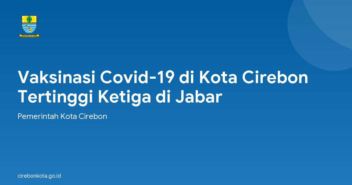 Vaksinasi Covid-19 di Kota Cirebon Tertinggi Ketiga di Jabar