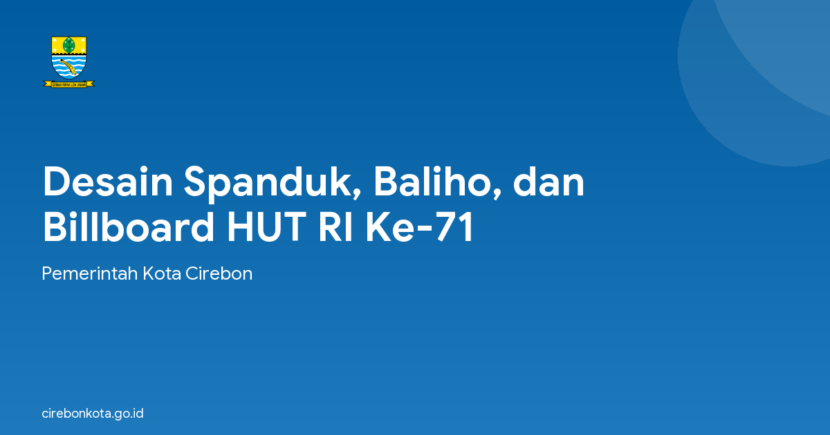 Desain Spanduk, Baliho, dan Billboard HUT RI Ke-71