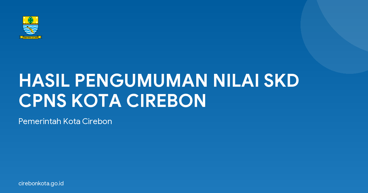 HASIL PENGUMUMAN NILAI SKD CPNS KOTA CIREBON
