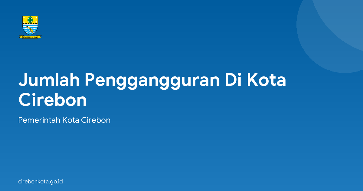 Jumlah Penggangguran Di Kota Cirebon