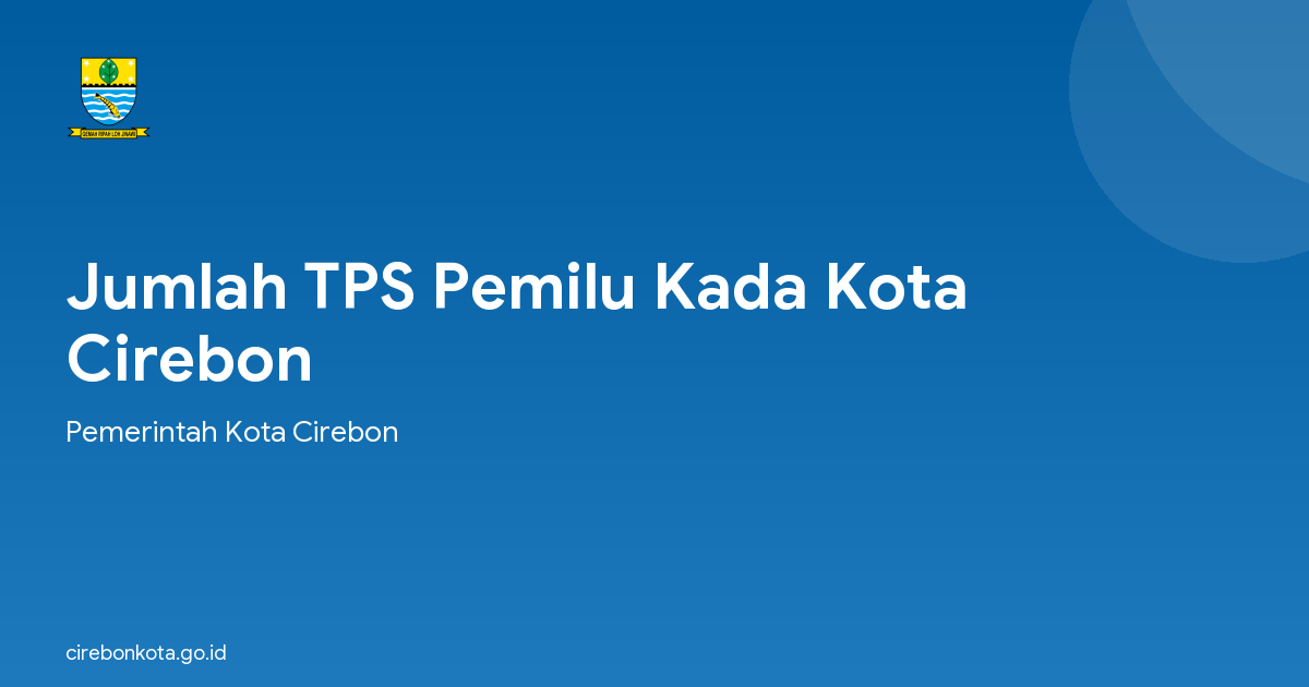 Jumlah TPS Pemilu Kada Kota Cirebon
