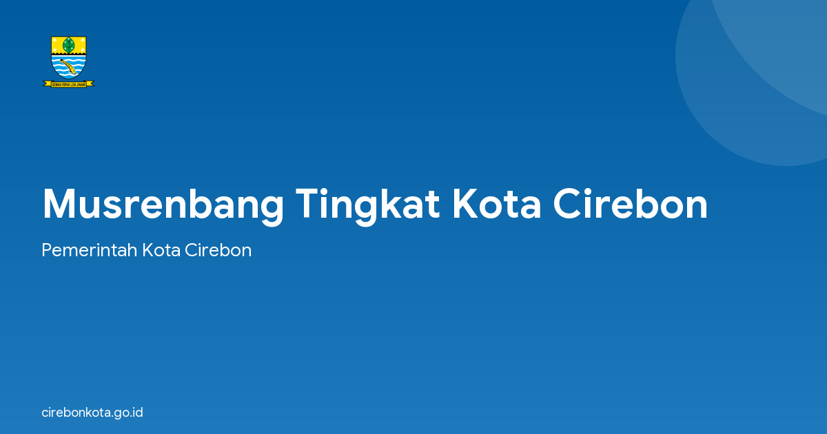 Musrenbang Tingkat Kota Cirebon