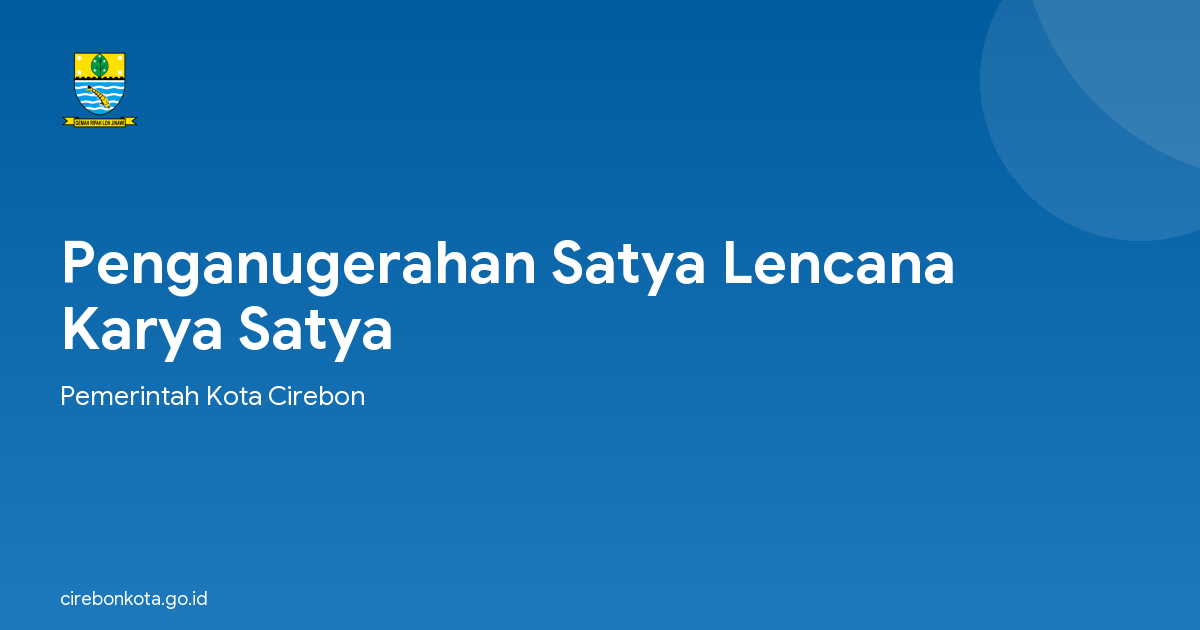 Penganugerahan Satya Lencana Karya Satya