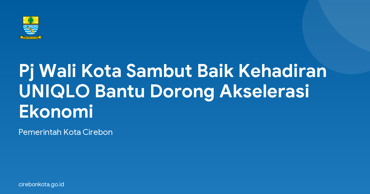 Pj Wali Kota Sambut Baik Kehadiran UNIQLO Bantu Dorong Akselerasi Ekonomi