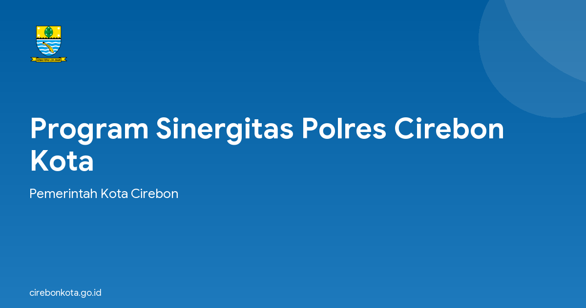 Program Sinergitas Polres Cirebon Kota