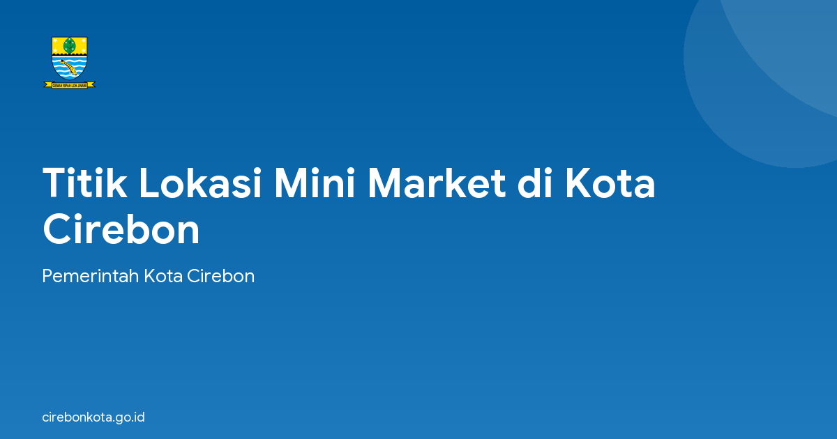 Titik Lokasi Mini Market di Kota Cirebon