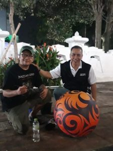 Dilukis Perupa, Bollard depan Balai Kota Lebih Cantik dan Menarik