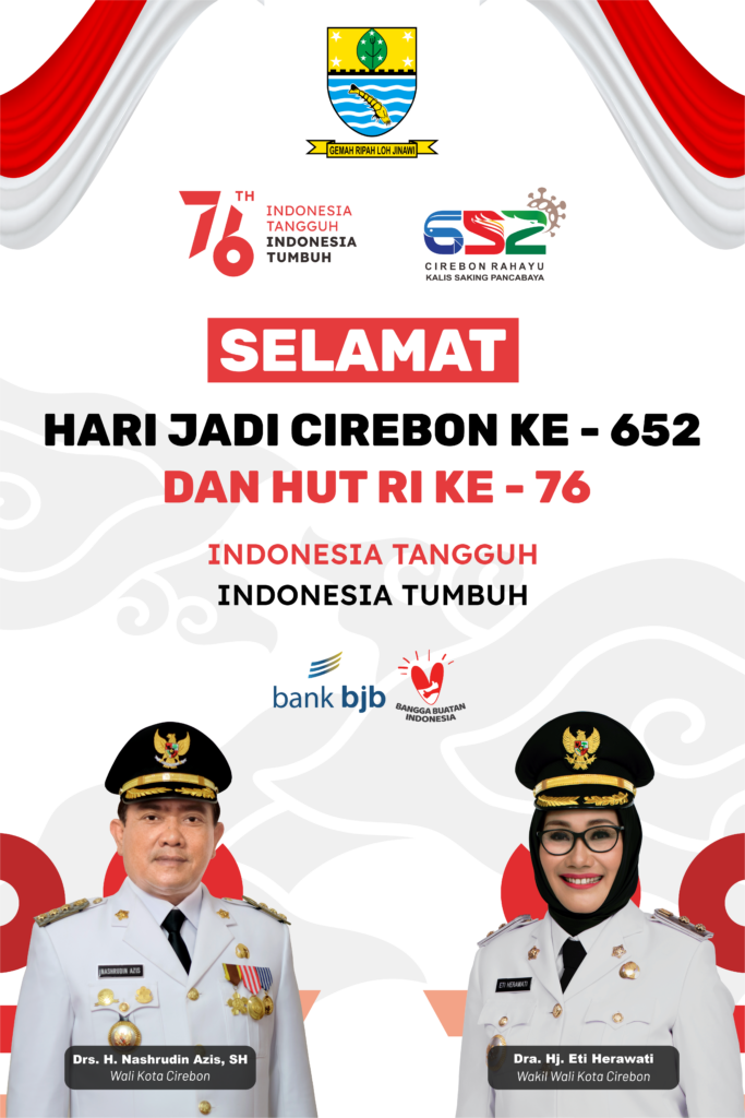 Materi Publikasi Spanduk dan Baliho Hari Jadi Cirebon ke-652 dan HUT RI Ke-76