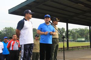JALIN TALI SILAHTURAHMI PEMKOT-TNI-POLRI GELAR OLAHRAGA BERSAMA   