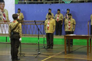 HUT PRAMUKA KE-56 GELAR UPACARA BERSAMA DI GOR BIMA