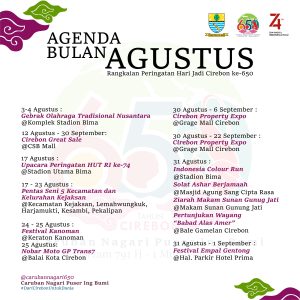 JADWAL EVENT HUT KOTA CIREBON KE-650