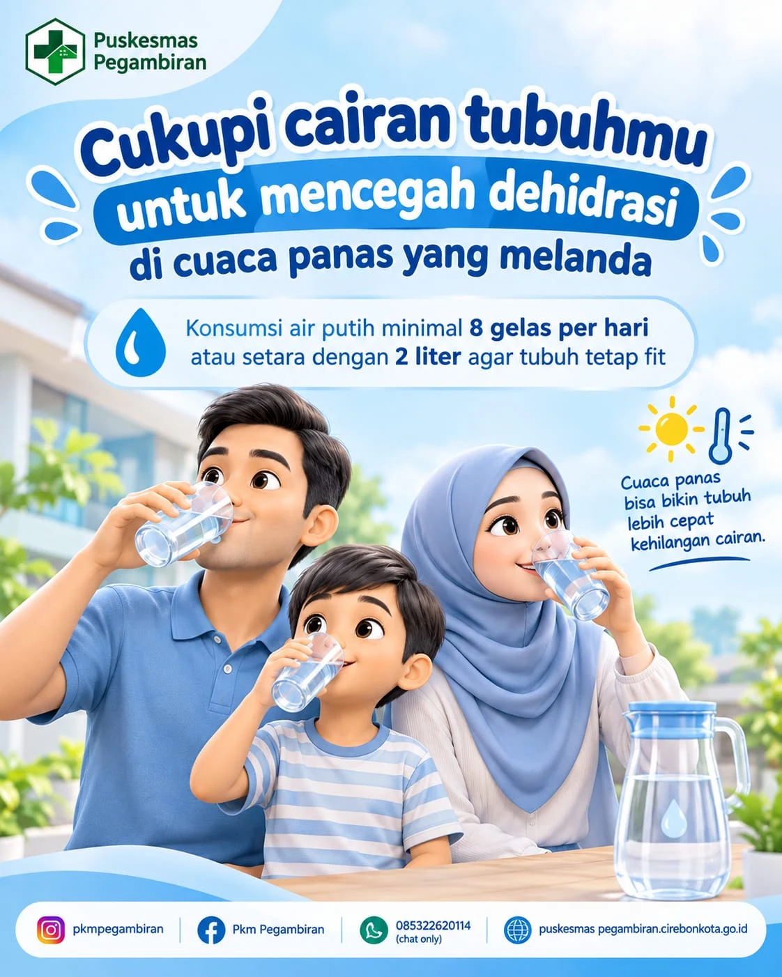 YUK CUKUPI CAIRAN TUBUHMU, CEGAH DEHIDRASI DI MUSIM PANAS